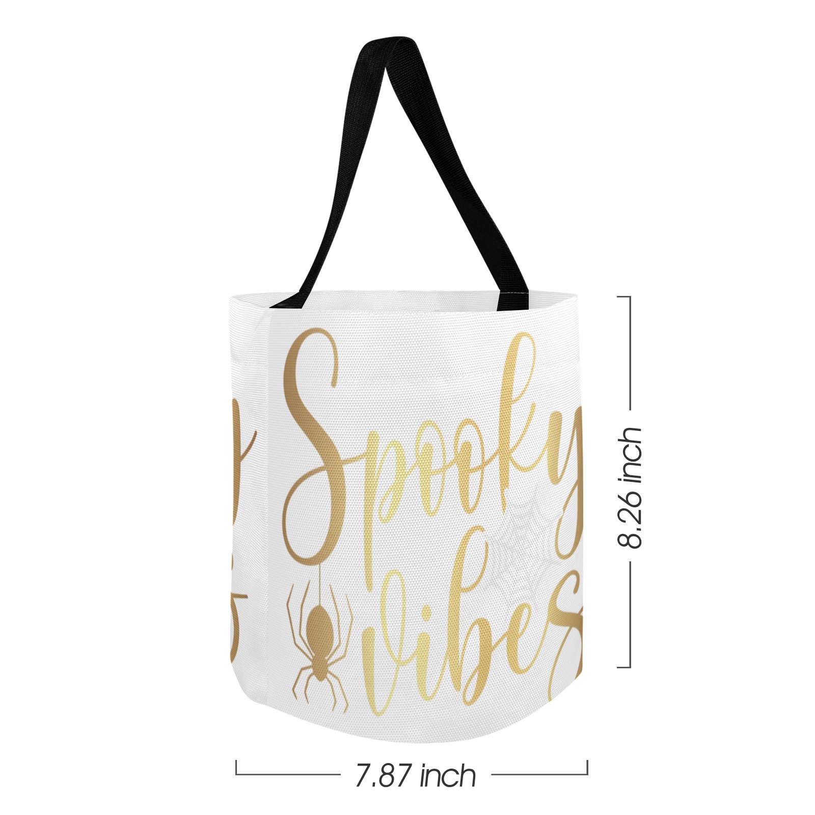 SPOOKY VIBES GOLD TRICK OR TREAT BAG Halloween Candy Bag