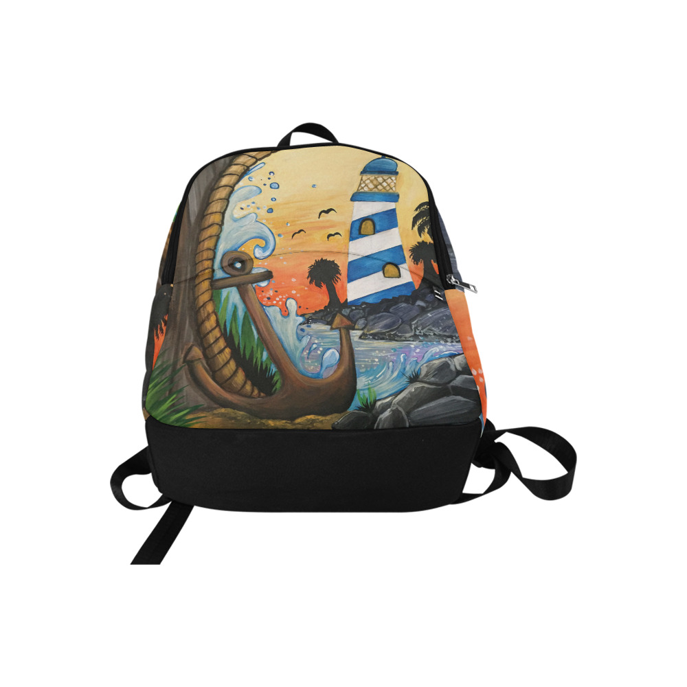 Lighthouse View Fabric Backpack for Adult (Model 1659)
