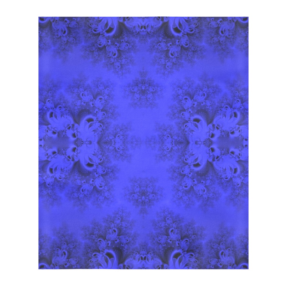 Midnight Blue Gardens Frost Fractal 3-Piece Bedding Set