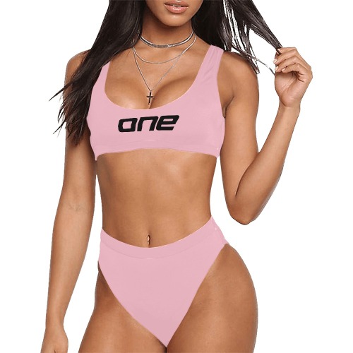 ONE Bathing Suite Sport Top & High-Waisted Bikini Swimsuit (Model S07)