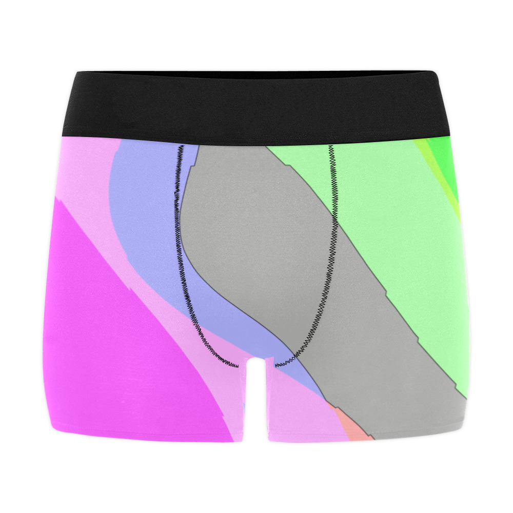 Abstract 703 - Retro Groovy Pink And Green Men's All Over Print Boxer Briefs (Model L10)