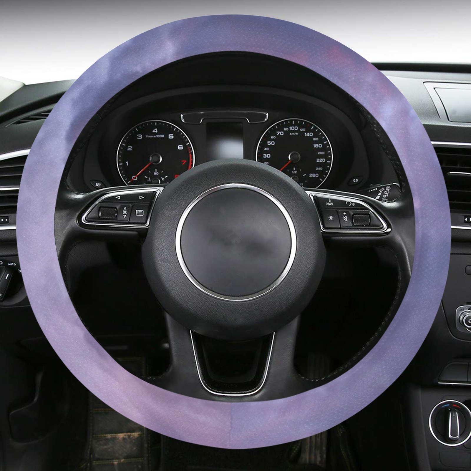 Morning Purple Sunrise Collection Steering Wheel Cover with Anti-Slip Insert