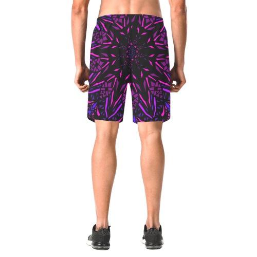Ô Shades of Violet Men's All Over Print Elastic Beach Shorts (Model L20)