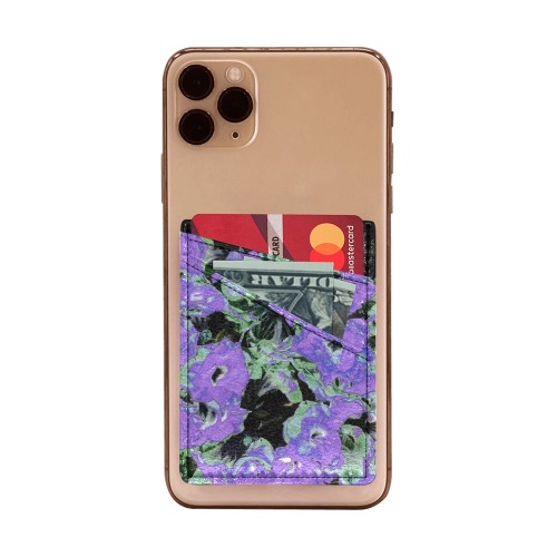 Illustration Purple Kalanchoe Plant Cell Phone Card Holder