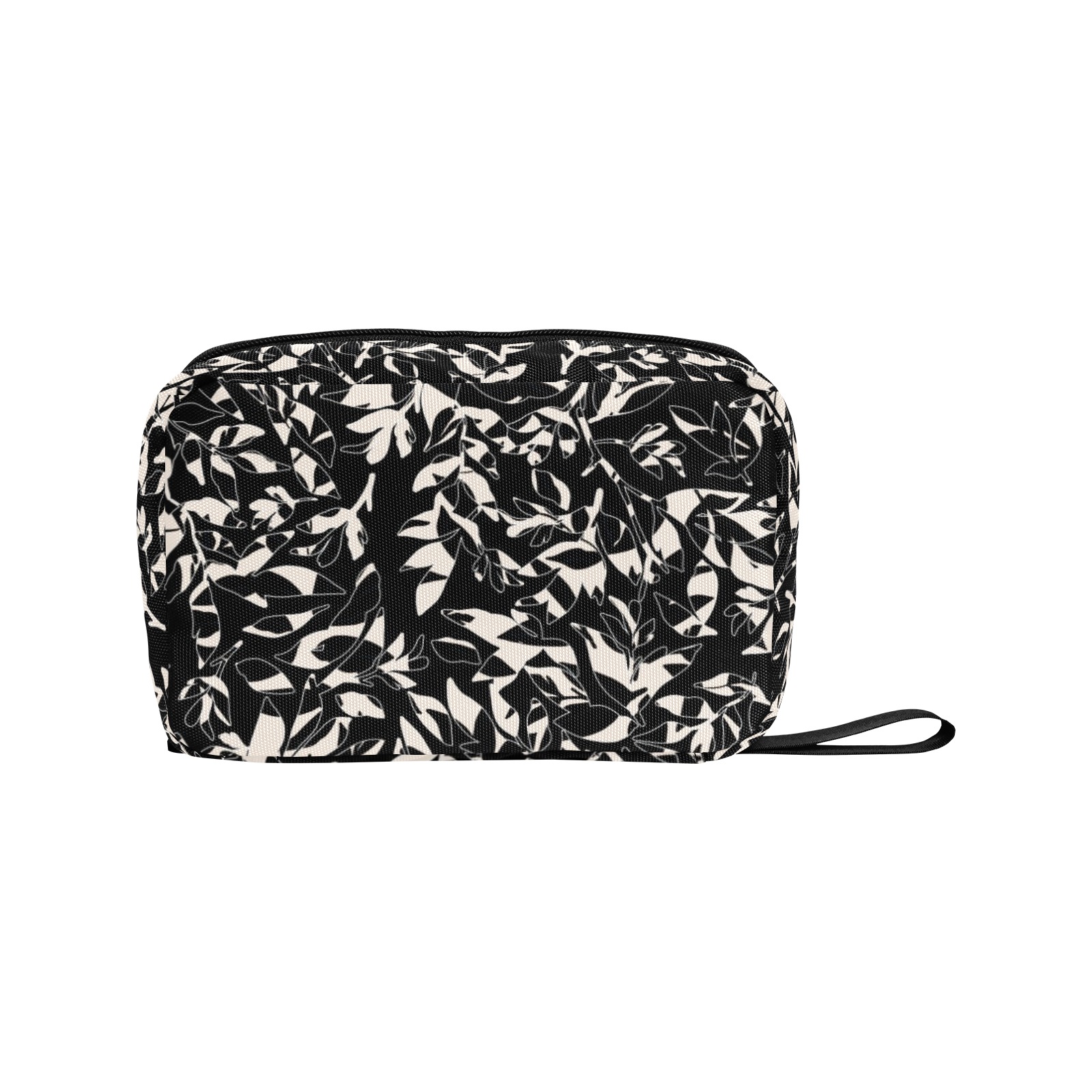 Abstract black white nature DP Toiletry Bag with Hanging Hook (Model 1728)