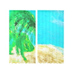 The Beach Collection Gauze Curtain 28"x84" (Two-Piece)