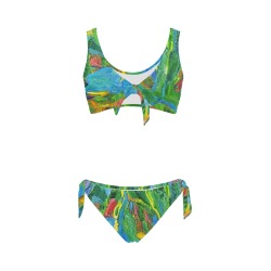 Green Tulip Collection Bow Tie Front Bikini Swimsuit (Model S38)