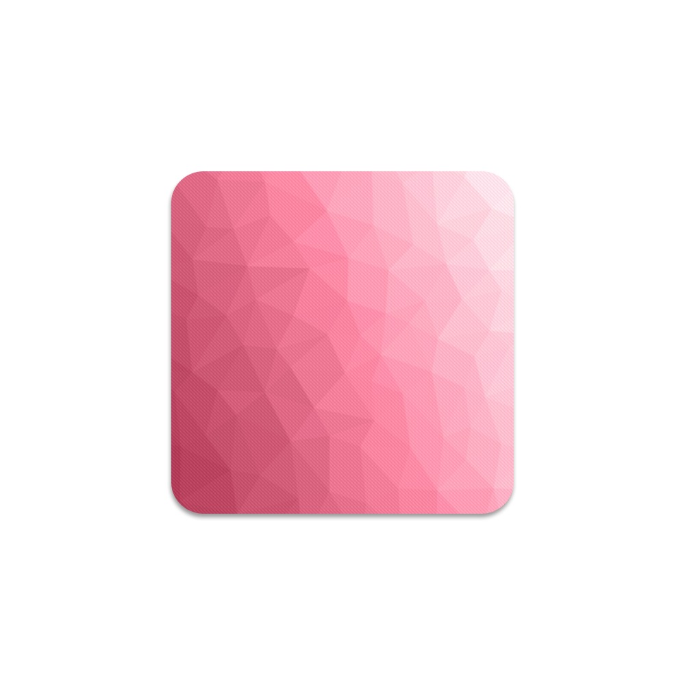 Magenta pink ombre gradient geometric mesh pattern Square Coaster