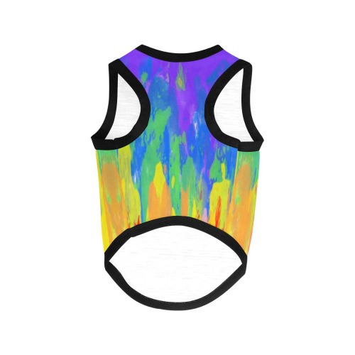 Flames Paint Abstract Purple All Over Print Pet Tank Top