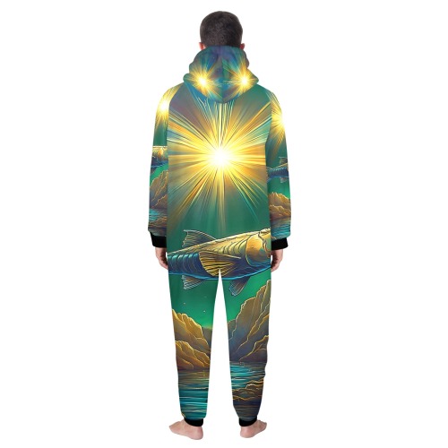 Celestial Swim Unisex One-Piece Zip Up Hooded Pajamas