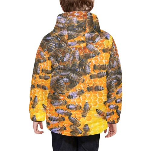 HONEY BEES 4 Kids' Padded Hooded Jacket (Model H45)