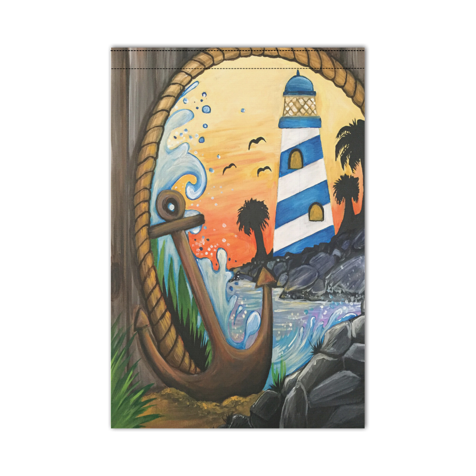 Lighthouse View Garden Flag 12‘’x18‘’(Twin Sides)