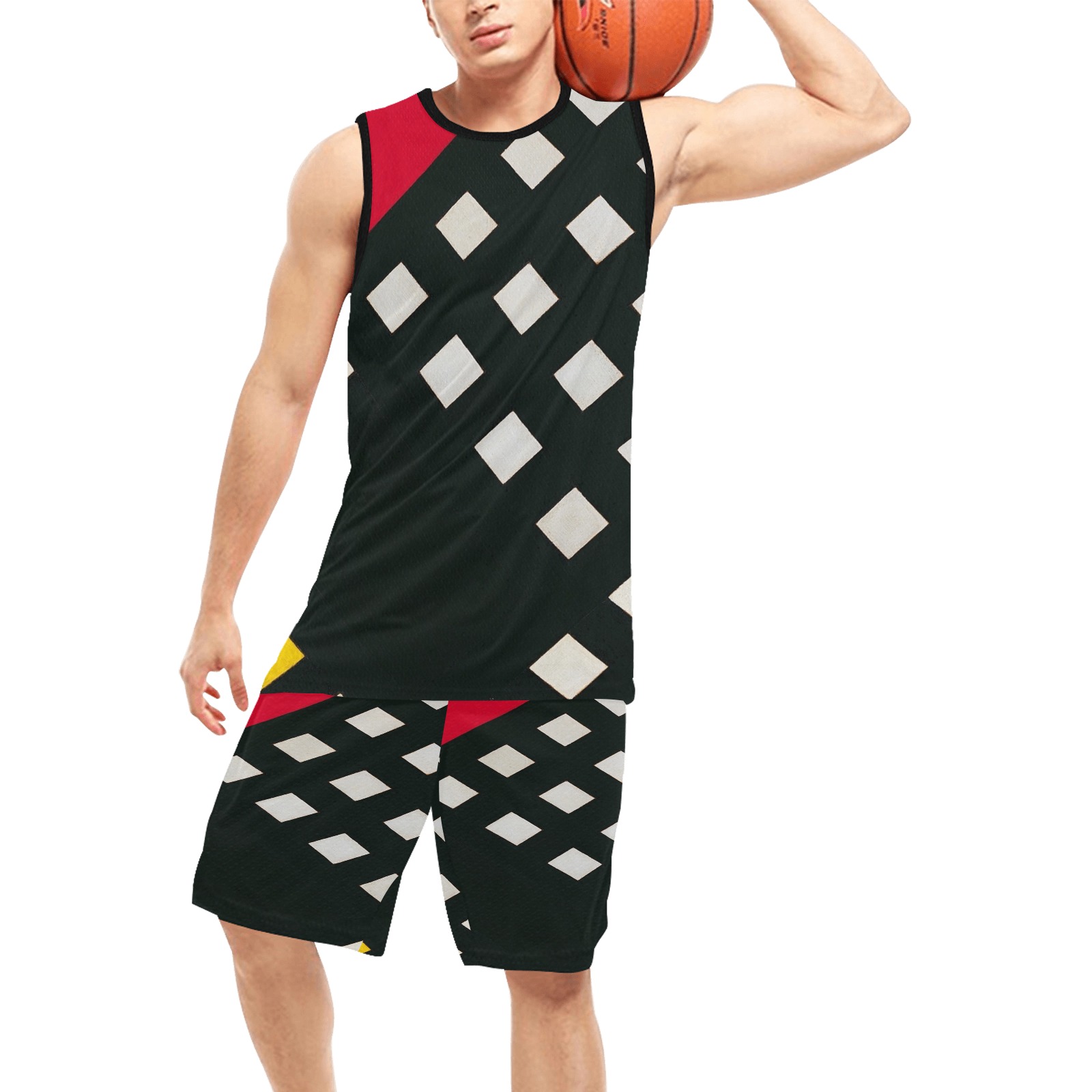 Counter-composition XV by Theo van Doesburg- Basketball Uniform with Pocket