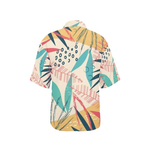 Colorful Tropical Pattern (8) All Over Print Hawaiian Shirt for Women (Model T58)