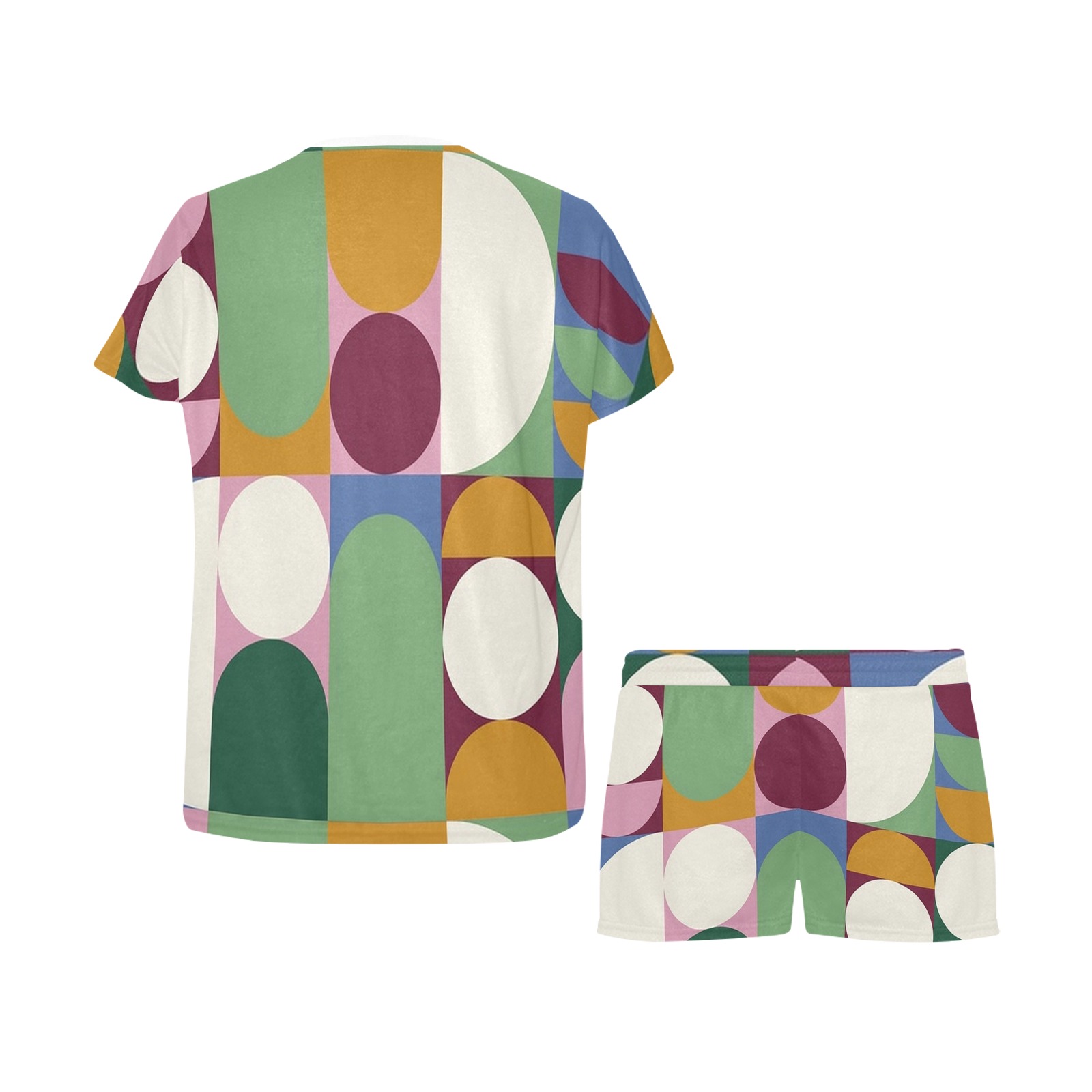 Beautiful abstract pastel PJs Women's Short Pajama Set