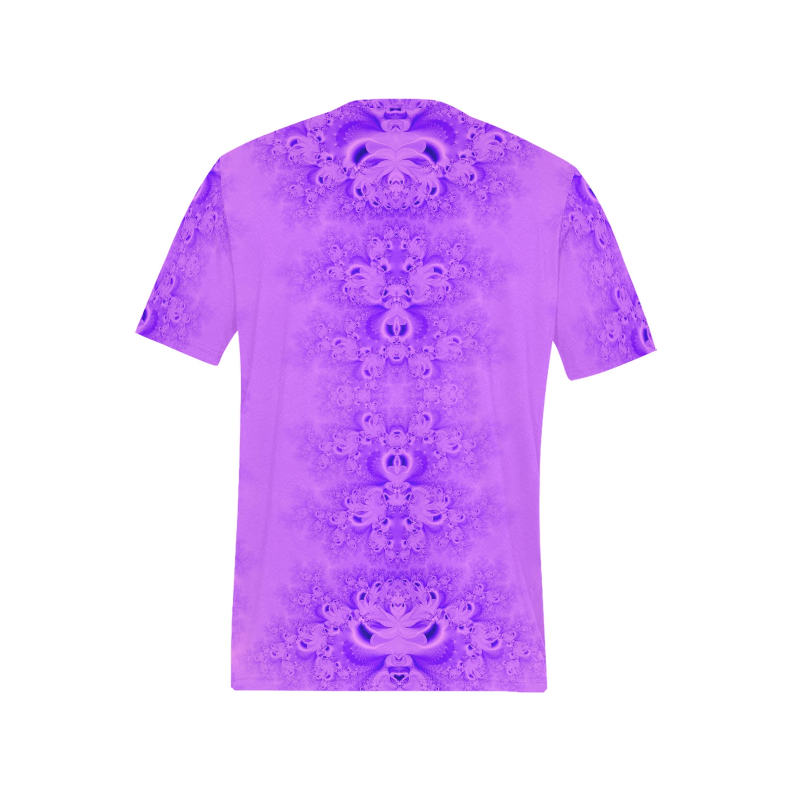 Purple Lilacs Frost Fractal Men's All Over Print T-Shirt (Random Design Neck) (Model T63)
