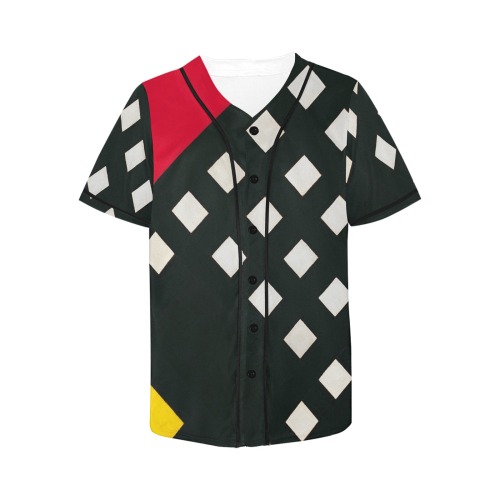 Counter-composition XV by Theo van Doesburg- All Over Print Baseball Jersey for Women (Model T50)