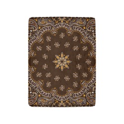 Brown Bandanna Pattern Ultra-Soft Micro Fleece Blanket 30"x40" (Thick)