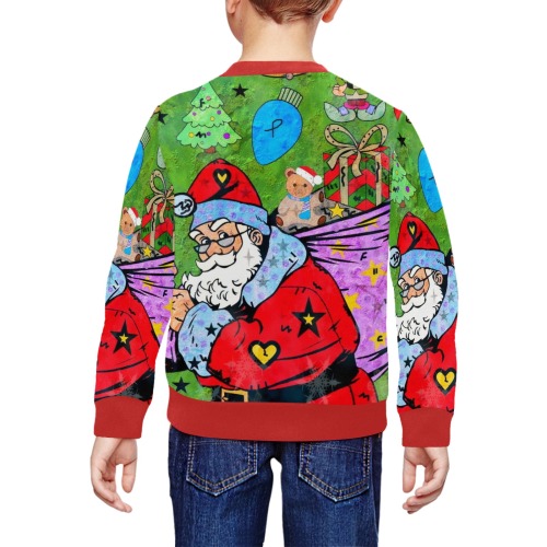 Christmas 2021 by Nico Bielow All Over Print Crewneck Sweatshirt for Kids (Model H29)