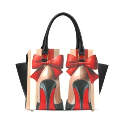 Tan Red Bottoms Classic Shoulder Handbag (Model 1653)