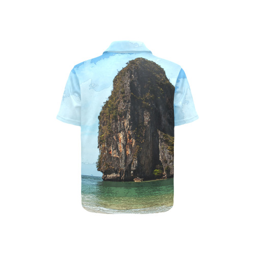 Phra-Nang Krabi Thailand Big Boys' All Over Print Polo Shirt (Model T55)