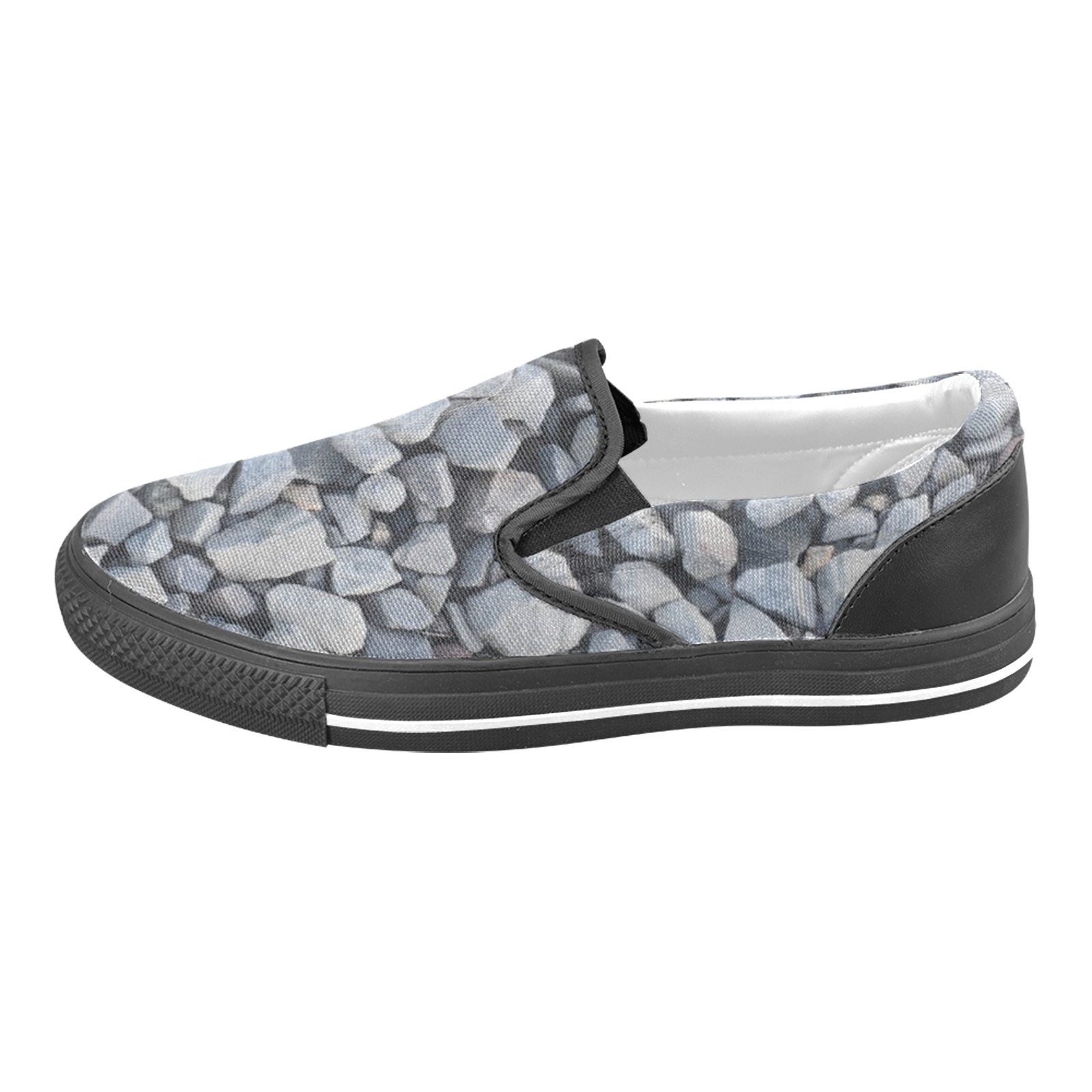 gravel Men's Slip-on Canvas Shoes (Model 019)