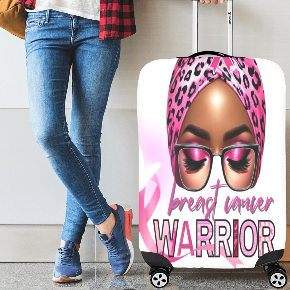 Breast Cancer Warrior Luggage Cover/Large 26"-28"