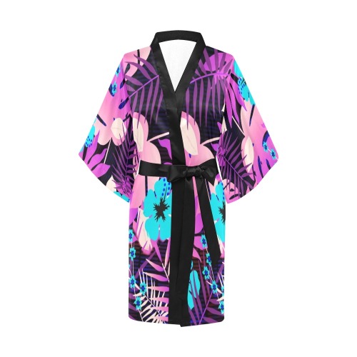 GROOVY FUNK THING FLORAL PURPLE Kimono Robe