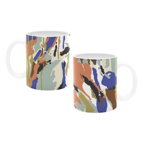 Color_brushes_composition_23 White Mug(11OZ)