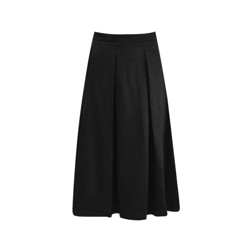 MNEMOSYNE Black Mnemosyne Women's Crepe Skirt (Model D16)