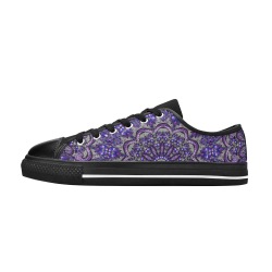 Violet Moon Kaleidoscope Women's Classic Canvas Shoes (Model 018)