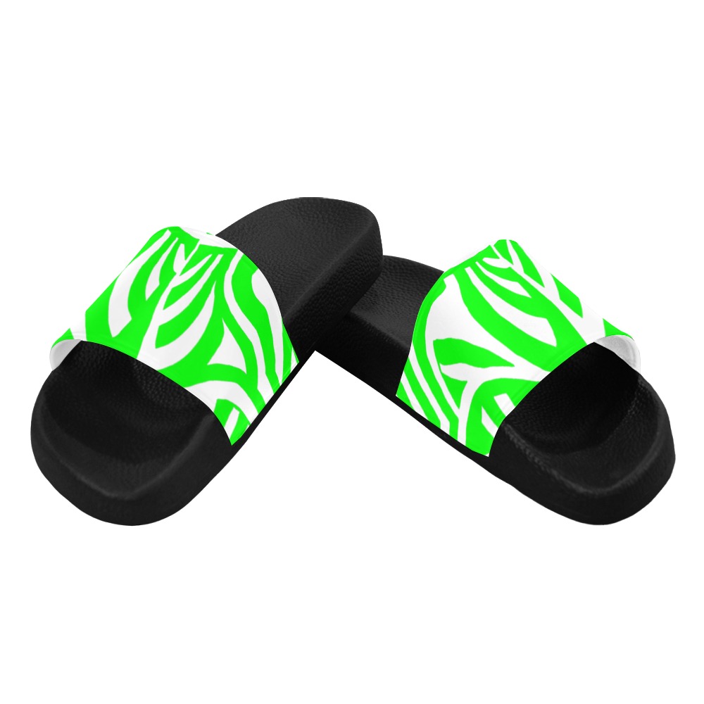 aaa green b Men's Slide Sandals (Model 057)