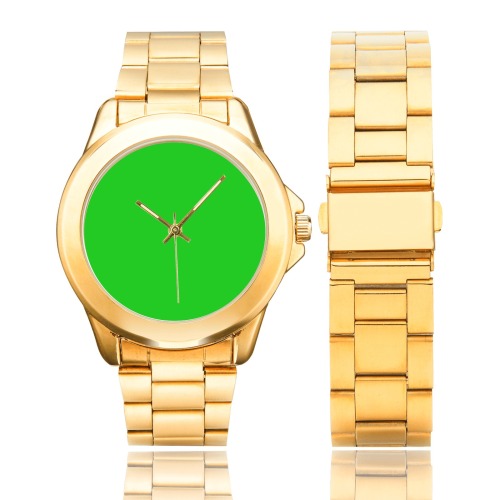 Merry Christmas Green Solid Color Custom Gilt Watch(Model 101)