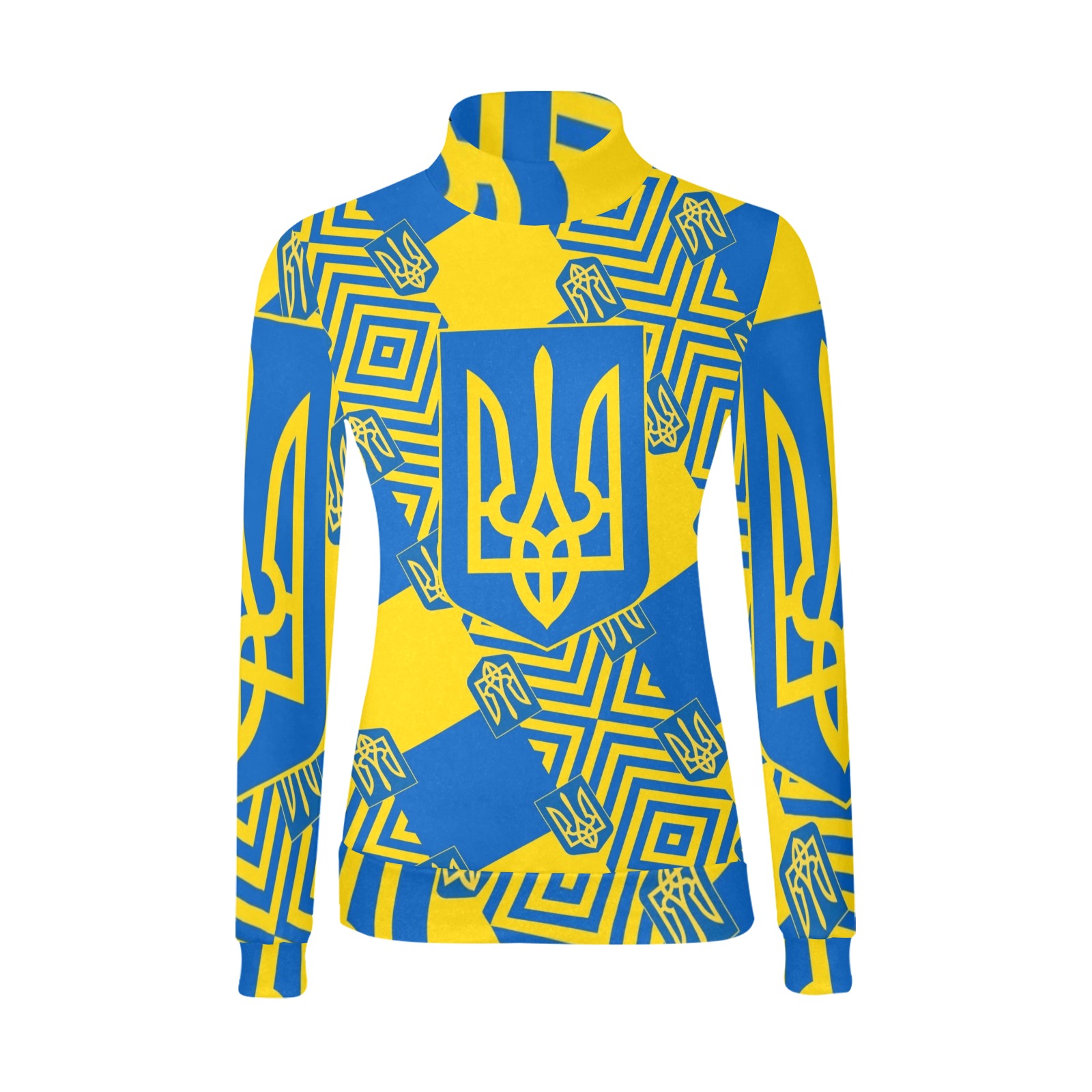 UKRAINE 2 Women's All Over Print Mock Neck Sweatshirt (Model H43)