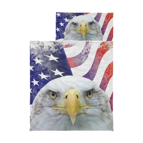 American Flag and Bald Eagle Kids' Sleeping Bag