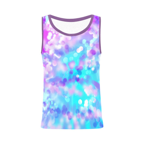Purple And Blue Bokeh 7518 All Over Print Tank Top for Women (Model T43)