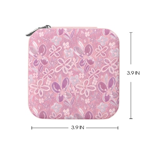 Cute floral pattern Custom Printed Travel Jewelry Box