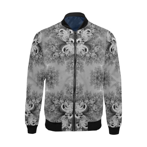Cloudy Day in the Garden Frost Fractal All Over Print Bomber Jacket for Men (Model H19)