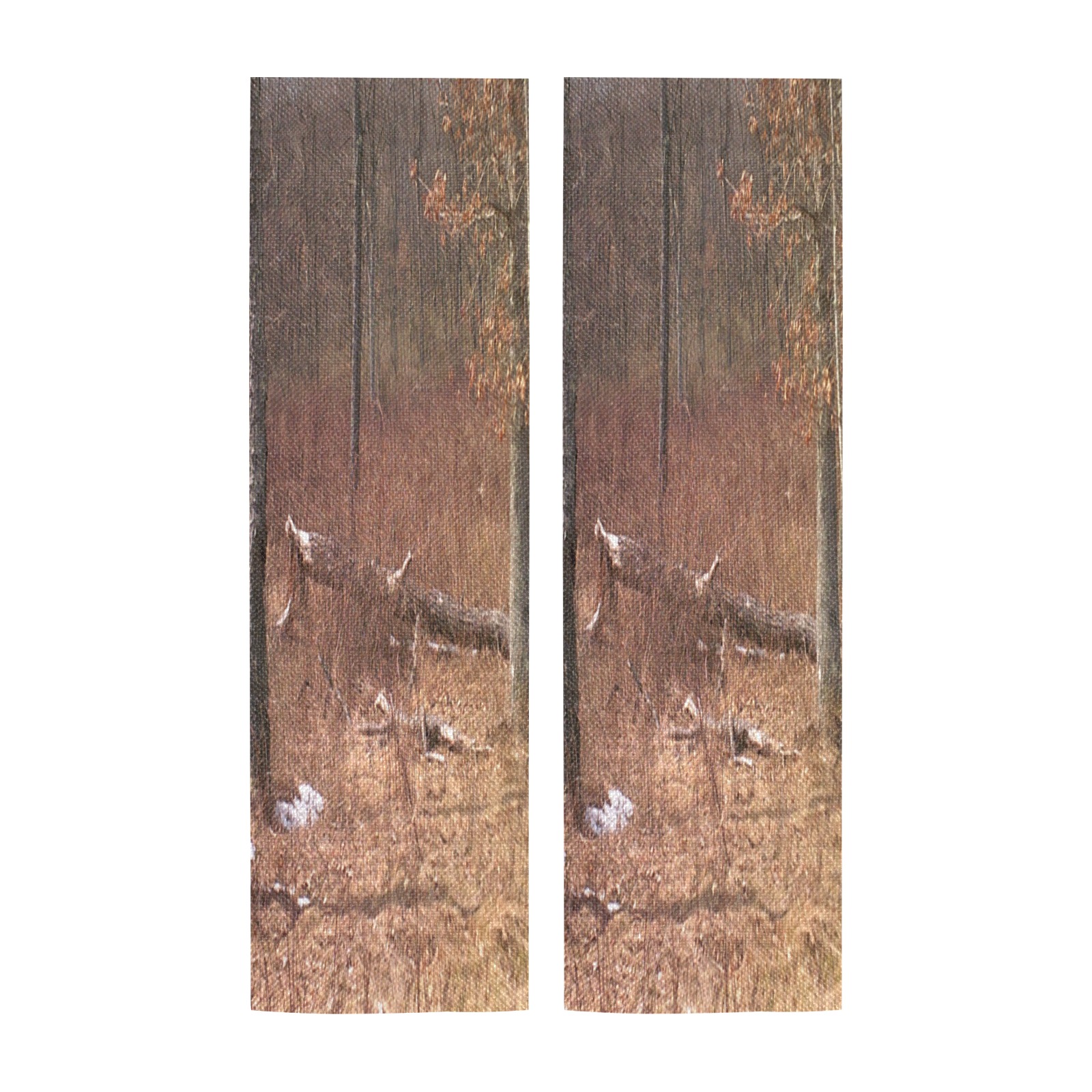 Falling tree in the woods Door Curtain Tapestry