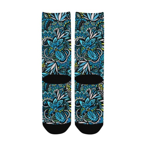 Cerulean Swirls Women's Custom Socks