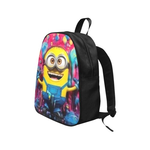 Minion 1 Fabric School Backpack (Model 1682) (Medium)