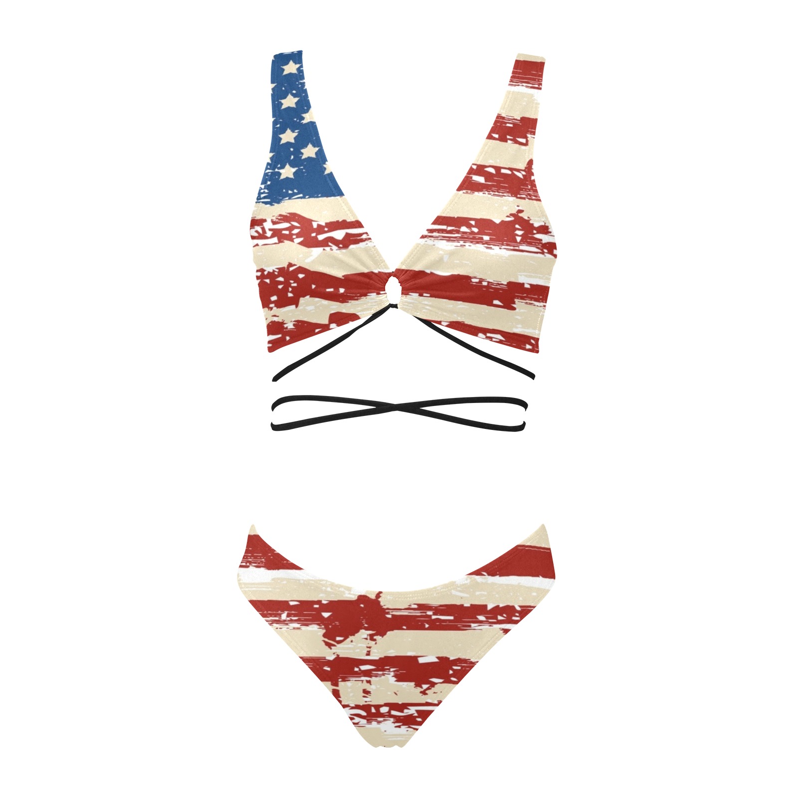 American Woman Cross String Bikini Set (Model S29)