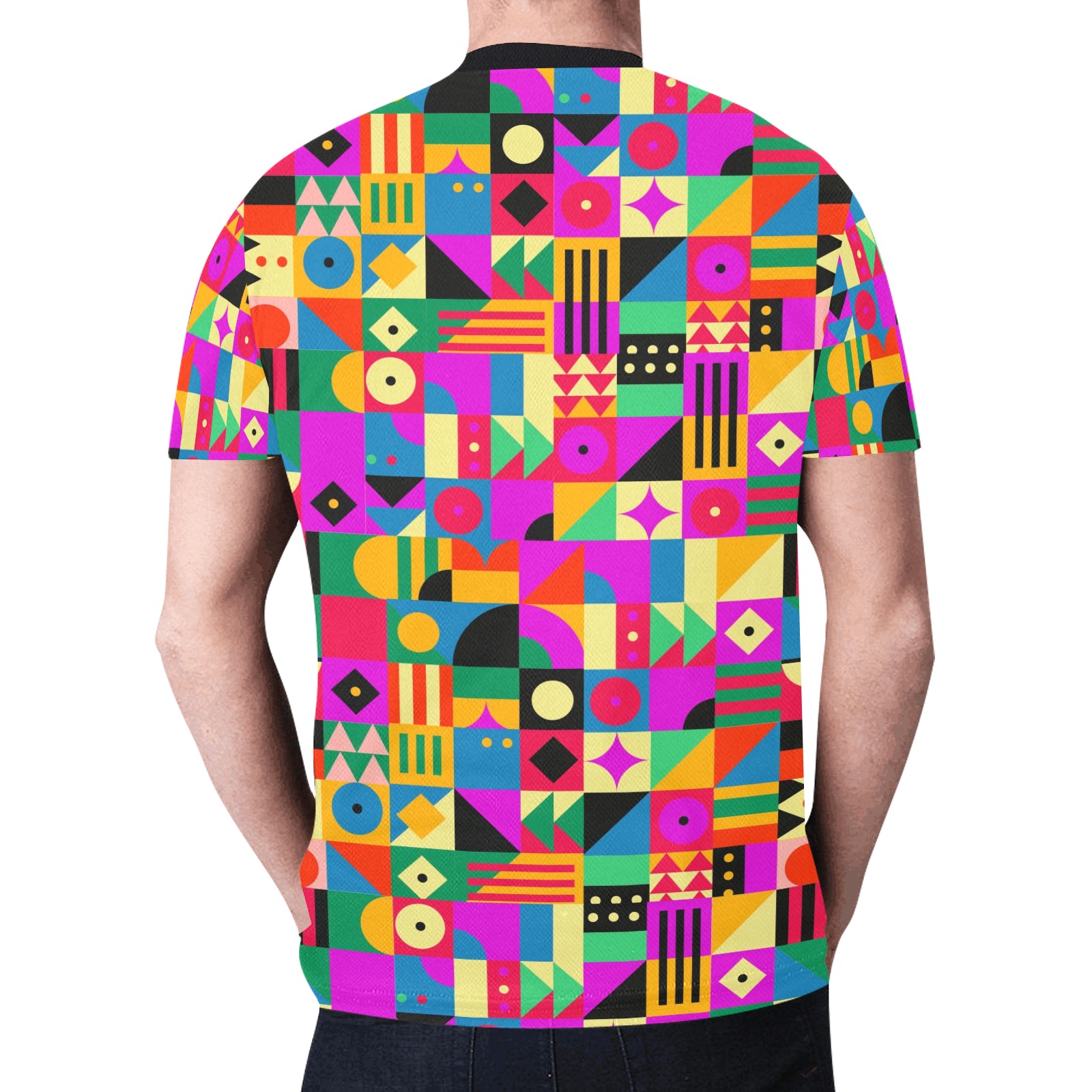 Colorful Abstract Pattern New All Over Print T-shirt for Men (Model T45)