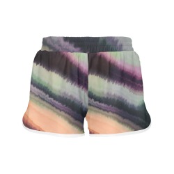 Marbled watercolor brush PDM3 Women's Sports Shorts (Model L61)