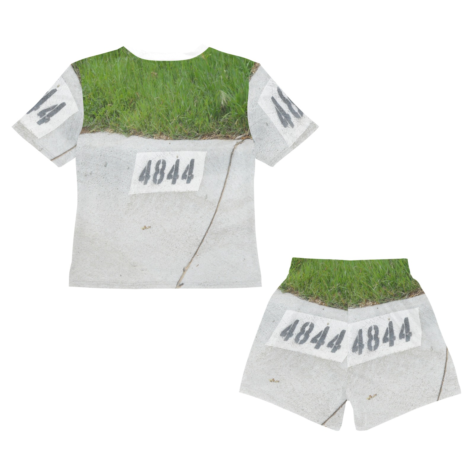 Street Number 4844 with White Collar Little Boys' Short Pajama Set