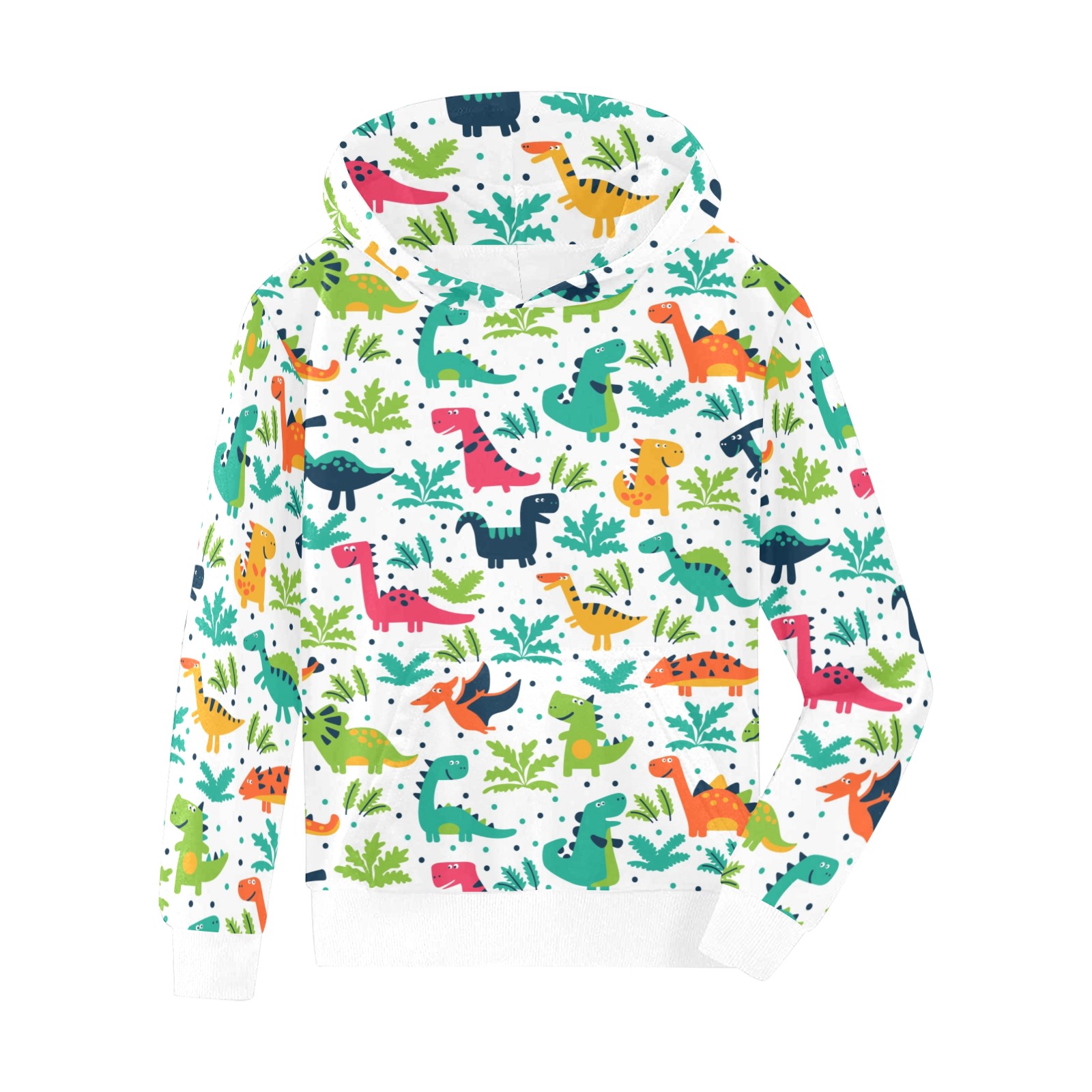 Color Dinosaur kids hoodie Kids' All Over Print Hoodie (Model H38)