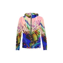 Abstract of leaves vibrant 85 All Over Print Full Zip Hoodie for Kid (Model H14)