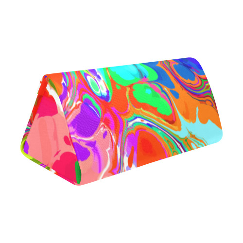 Psychedelic Abstract Marble Artistic Dynamic Paint Art Custom Foldable Glasses Case