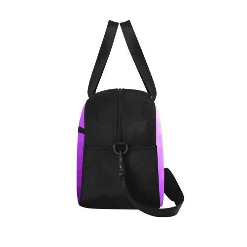 Purple gradient geometric mesh pattern Fitness Handbag (Model 1671)