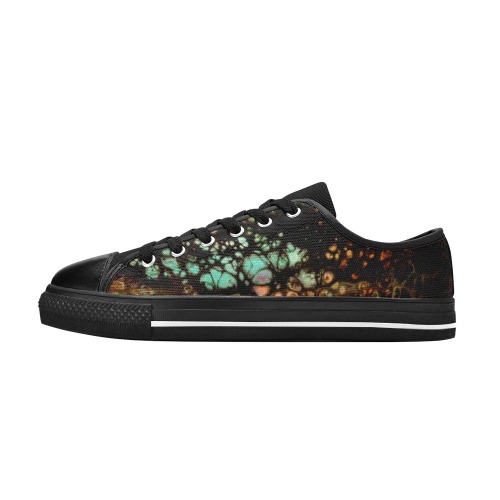 Marbled Women's Classic Canvas Shoes (Model 018)